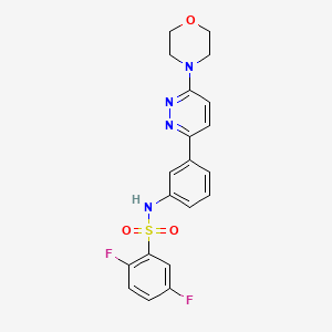 molecular formula C20H18F2N4O3S B3411345 2,5-difluoro-N-(3-(6-morpholinopyridazin-3-yl)phenyl)benzenesulfonamide CAS No. 904824-57-3