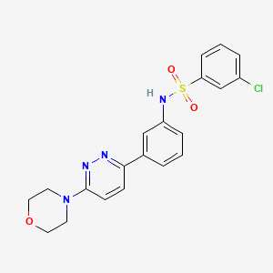 molecular formula C20H19ClN4O3S B3411348 3-chloro-N-(3-(6-morpholinopyridazin-3-yl)phenyl)benzenesulfonamide CAS No. 904824-95-9