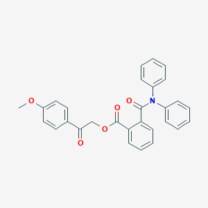 molecular formula C29H23NO5 B341135 2-(4-Methoxyphenyl)-2-oxoethyl 2-(diphenylcarbamoyl)benzoate 