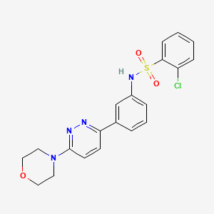 molecular formula C20H19ClN4O3S B3411354 2-chloro-N-(3-(6-morpholinopyridazin-3-yl)phenyl)benzenesulfonamide CAS No. 904825-01-0
