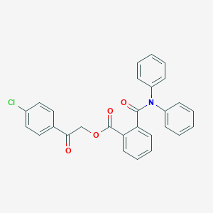 molecular formula C28H20ClNO4 B341137 2-(4-Chlorophenyl)-2-oxoethyl 2-(diphenylcarbamoyl)benzoate 
