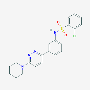 2-chloro-N-[3-(6-piperidin-1-ylpyridazin-3-yl)phenyl]benzenesulfonamide