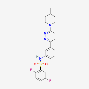 molecular formula C22H22F2N4O2S B3411374 2,5-difluoro-N-(3-(6-(4-methylpiperidin-1-yl)pyridazin-3-yl)phenyl)benzenesulfonamide CAS No. 904832-96-8