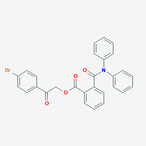 molecular formula C28H20BrNO4 B341138 2-(4-Bromophenyl)-2-oxoethyl 2-[(diphenylamino)carbonyl]benzoate 