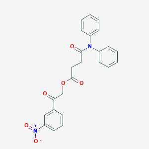 molecular formula C24H20N2O6 B341139 2-(3-Nitrophenyl)-2-oxoethyl 4-(diphenylamino)-4-oxobutanoate 