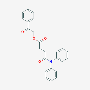 molecular formula C24H21NO4 B341140 2-Oxo-2-phenylethyl 4-(diphenylamino)-4-oxobutanoate 