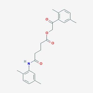 molecular formula C23H27NO4 B341149 2-(2,5-Dimethylphenyl)-2-oxoethyl 5-(2,5-dimethylanilino)-5-oxopentanoate 