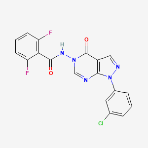 molecular formula C18H10ClF2N5O2 B3411509 N-(1-(3-chlorophenyl)-4-oxo-1H-pyrazolo[3,4-d]pyrimidin-5(4H)-yl)-2,6-difluorobenzamide CAS No. 919859-41-9