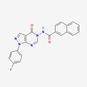 N-(1-(4-fluorophenyl)-4-oxo-1H-pyrazolo[3,4-d]pyrimidin-5(4H)-yl)-2-naphthamide