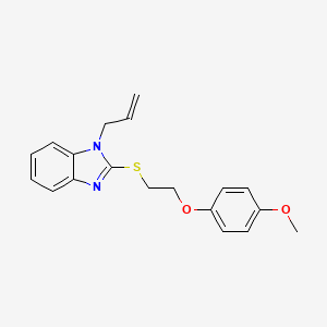 molecular formula C19H20N2O2S B3411523 1-allyl-2-((2-(4-methoxyphenoxy)ethyl)thio)-1H-benzo[d]imidazole CAS No. 920117-24-4