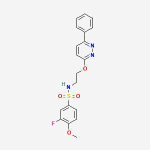molecular formula C19H18FN3O4S B3411557 3-fluoro-4-methoxy-N-(2-((6-phenylpyridazin-3-yl)oxy)ethyl)benzenesulfonamide CAS No. 920211-70-7