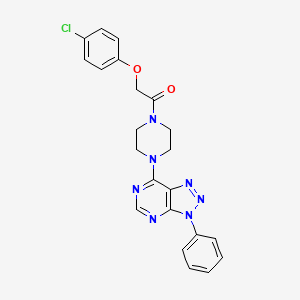 molecular formula C22H20ClN7O2 B3411567 2-(4-chlorophenoxy)-1-(4-(3-phenyl-3H-[1,2,3]triazolo[4,5-d]pyrimidin-7-yl)piperazin-1-yl)ethanone CAS No. 920218-52-6