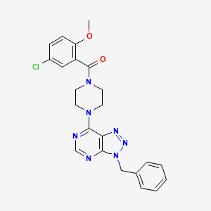 (4-(3-benzyl-3H-[1,2,3]triazolo[4,5-d]pyrimidin-7-yl)piperazin-1-yl)(5-chloro-2-methoxyphenyl)methanone