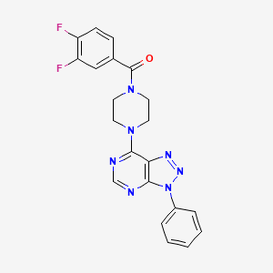 molecular formula C21H17F2N7O B3411585 (3,4-difluorophenyl)(4-(3-phenyl-3H-[1,2,3]triazolo[4,5-d]pyrimidin-7-yl)piperazin-1-yl)methanone CAS No. 920262-37-9