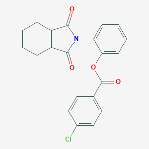 molecular formula C21H18ClNO4 B341159 2-(1,3-dioxooctahydro-2H-isoindol-2-yl)phenyl 4-chlorobenzoate 