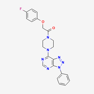 molecular formula C22H20FN7O2 B3411590 2-(4-fluorophenoxy)-1-(4-(3-phenyl-3H-[1,2,3]triazolo[4,5-d]pyrimidin-7-yl)piperazin-1-yl)ethanone CAS No. 920262-64-2