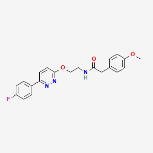 molecular formula C21H20FN3O3 B3411604 N-(2-((6-(4-fluorophenyl)pyridazin-3-yl)oxy)ethyl)-2-(4-methoxyphenyl)acetamide CAS No. 920363-66-2