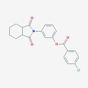 molecular formula C21H18ClNO4 B341163 3-(1,3-dioxooctahydro-2H-isoindol-2-yl)phenyl 4-chlorobenzoate 