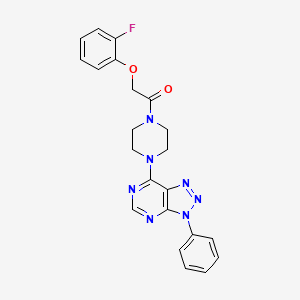 2-(2-fluorophenoxy)-1-(4-(3-phenyl-3H-[1,2,3]triazolo[4,5-d]pyrimidin-7-yl)piperazin-1-yl)ethanone