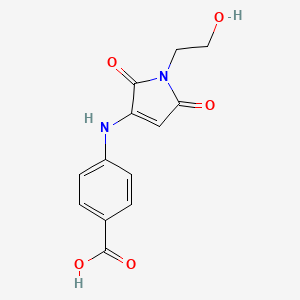 molecular formula C13H12N2O5 B3411645 4-{[1-(2-hydroxyethyl)-2,5-dioxo-2,5-dihydro-1H-pyrrol-3-yl]amino}benzoic acid CAS No. 920875-23-6