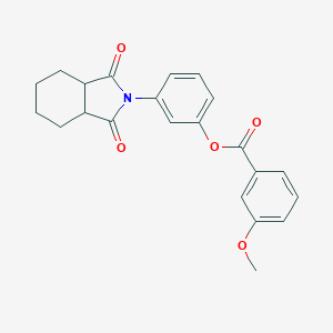 molecular formula C22H21NO5 B341165 3-(1,3-dioxooctahydro-2H-isoindol-2-yl)phenyl 3-methoxybenzoate 