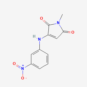 molecular formula C11H9N3O4 B3411651 1-methyl-3-((3-nitrophenyl)amino)-1H-pyrrole-2,5-dione CAS No. 920941-20-4
