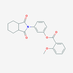 molecular formula C22H21NO5 B341166 3-(1,3-dioxooctahydro-2H-isoindol-2-yl)phenyl 2-methoxybenzoate 