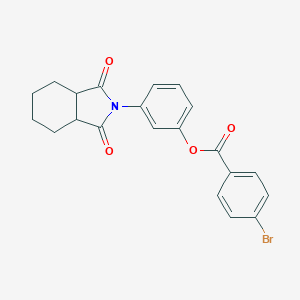 molecular formula C21H18BrNO4 B341167 3-(1,3-dioxooctahydro-2H-isoindol-2-yl)phenyl 4-bromobenzoate 