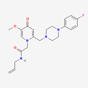 molecular formula C22H27FN4O3 B3411698 N-allyl-2-(2-((4-(4-fluorophenyl)piperazin-1-yl)methyl)-5-methoxy-4-oxopyridin-1(4H)-yl)acetamide CAS No. 921481-70-1