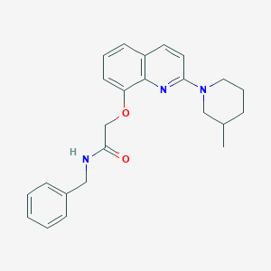 molecular formula C24H27N3O2 B3411741 N-benzyl-2-{[2-(3-methylpiperidin-1-yl)quinolin-8-yl]oxy}acetamide CAS No. 921509-71-9