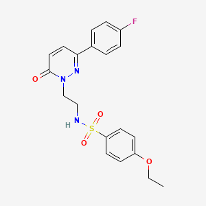 molecular formula C20H20FN3O4S B3411750 4-ethoxy-N-(2-(3-(4-fluorophenyl)-6-oxopyridazin-1(6H)-yl)ethyl)benzenesulfonamide CAS No. 921512-77-8