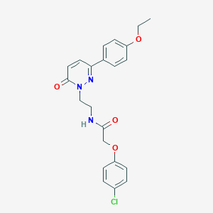 molecular formula C22H22ClN3O4 B3411758 2-(4-chlorophenoxy)-N-(2-(3-(4-ethoxyphenyl)-6-oxopyridazin-1(6H)-yl)ethyl)acetamide CAS No. 921533-45-1