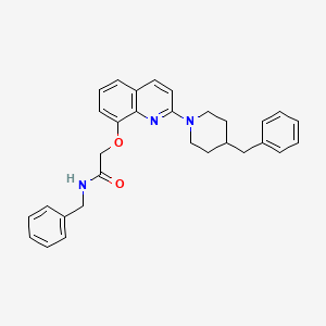 N-benzyl-2-{[2-(4-benzylpiperidin-1-yl)quinolin-8-yl]oxy}acetamide