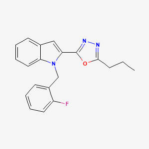 1-(2-fluorobenzyl)-2-(5-propyl-1,3,4-oxadiazol-2-yl)-1H-indole
