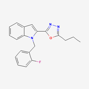 1-[(2-fluorophenyl)methyl]-2-(5-propyl-1,3,4-oxadiazol-2-yl)-1H-indole