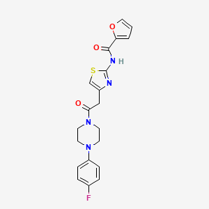 molecular formula C20H19FN4O3S B3411818 N-(4-(2-(4-(4-fluorophenyl)piperazin-1-yl)-2-oxoethyl)thiazol-2-yl)furan-2-carboxamide CAS No. 921561-88-8