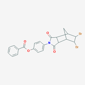 molecular formula C22H17Br2NO4 B341182 4-(5,6-dibromo-1,3-dioxooctahydro-2H-4,7-methanoisoindol-2-yl)phenyl benzoate 