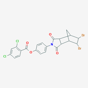 4-(5,6-dibromo-1,3-dioxooctahydro-2H-4,7-methanoisoindol-2-yl)phenyl 2,4-dichlorobenzoate