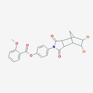 molecular formula C23H19Br2NO5 B341184 4-(5,6-dibromo-1,3-dioxooctahydro-2H-4,7-methanoisoindol-2-yl)phenyl 2-methoxybenzoate 