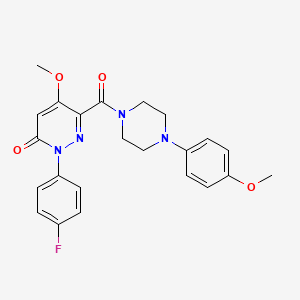 molecular formula C23H23FN4O4 B3411849 2-(4-fluorophenyl)-5-methoxy-6-(4-(4-methoxyphenyl)piperazine-1-carbonyl)pyridazin-3(2H)-one CAS No. 921582-25-4