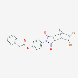 molecular formula C23H19Br2NO4 B341185 4-(5,6-dibromo-1,3-dioxooctahydro-2H-4,7-methanoisoindol-2-yl)phenyl phenylacetate 