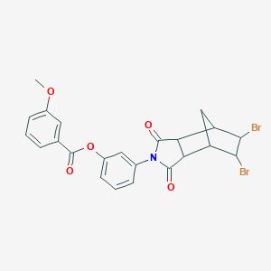 3-(5,6-dibromo-1,3-dioxooctahydro-2H-4,7-methanoisoindol-2-yl)phenyl 3-methoxybenzoate