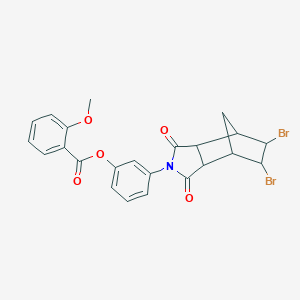molecular formula C23H19Br2NO5 B341187 3-(5,6-dibromo-1,3-dioxooctahydro-2H-4,7-methanoisoindol-2-yl)phenyl 2-methoxybenzoate 