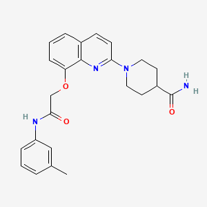 molecular formula C24H26N4O3 B3411870 1-(8-(2-Oxo-2-(m-tolylamino)ethoxy)quinolin-2-yl)piperidine-4-carboxamide CAS No. 921785-51-5