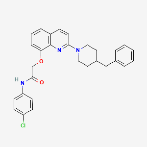 2-{[2-(4-benzylpiperidin-1-yl)quinolin-8-yl]oxy}-N-(4-chlorophenyl)acetamide
