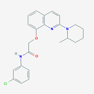 molecular formula C23H24ClN3O2 B3411901 N-(3-chlorophenyl)-2-{[2-(2-methylpiperidin-1-yl)quinolin-8-yl]oxy}acetamide CAS No. 921807-49-0