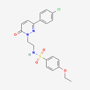 molecular formula C20H20ClN3O4S B3411914 N-(2-(3-(4-chlorophenyl)-6-oxopyridazin-1(6H)-yl)ethyl)-4-ethoxybenzenesulfonamide CAS No. 921832-65-7