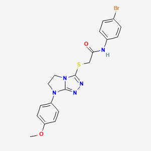 N-(4-bromophenyl)-2-((7-(4-methoxyphenyl)-6,7-dihydro-5H-imidazo[2,1-c][1,2,4]triazol-3-yl)thio)acetamide