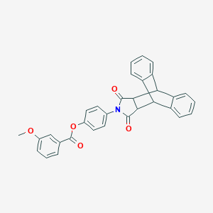 molecular formula C32H23NO5 B341195 [4-(16,18-Dioxo-17-azapentacyclo[6.6.5.02,7.09,14.015,19]nonadeca-2,4,6,9,11,13-hexaen-17-yl)phenyl] 3-methoxybenzoate 