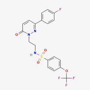 N-(2-(3-(4-fluorophenyl)-6-oxopyridazin-1(6H)-yl)ethyl)-4-(trifluoromethoxy)benzenesulfonamide
